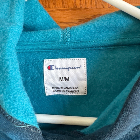 Women's Champion Tie-Dye Hoodie Standard M Blue Black - Picture 2 of 3